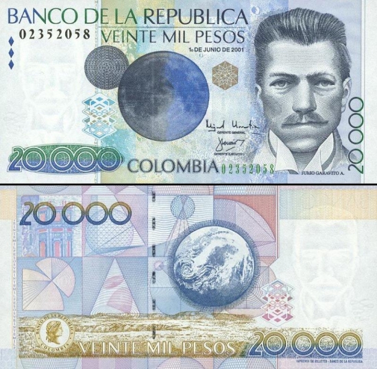 20000 Kolumbijos pesų.