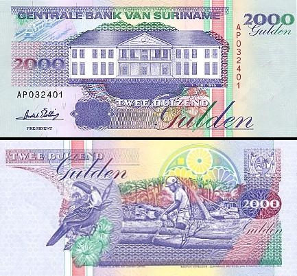 2000 Surinamo guldenų.