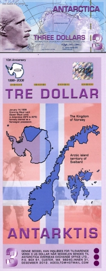 3 Antarktidos doleriai.