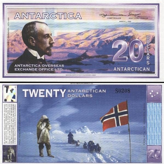 20 Antarktidos dolerių.