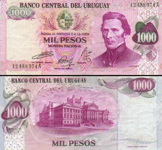 1000 Urugvajaus pesų.