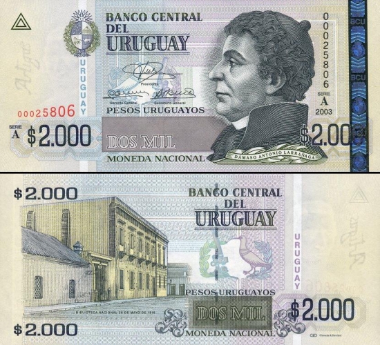 2000 Urugvajaus pesų.