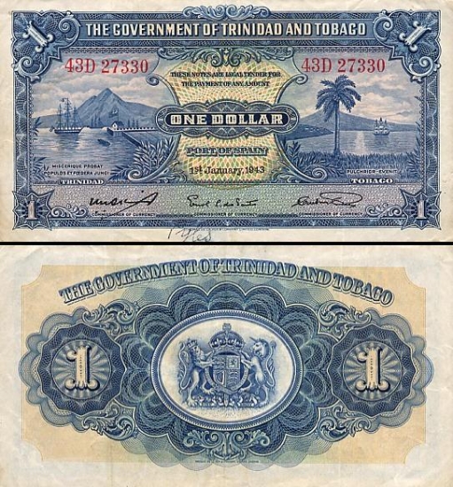 1 Trinidado ir Tobago doleris.