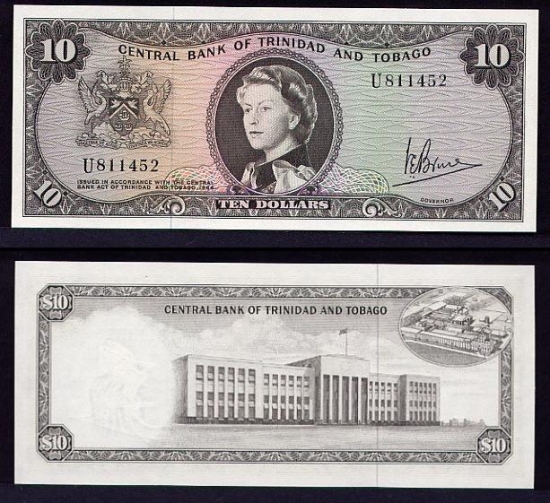 10 Trinidado ir Tobago dolerių.