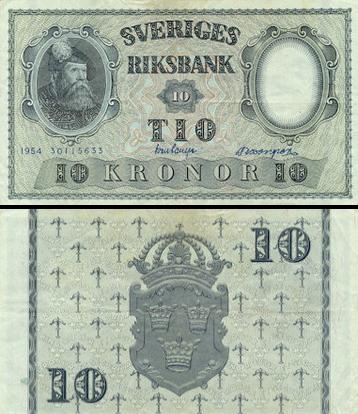 10 Švedijos kronų.