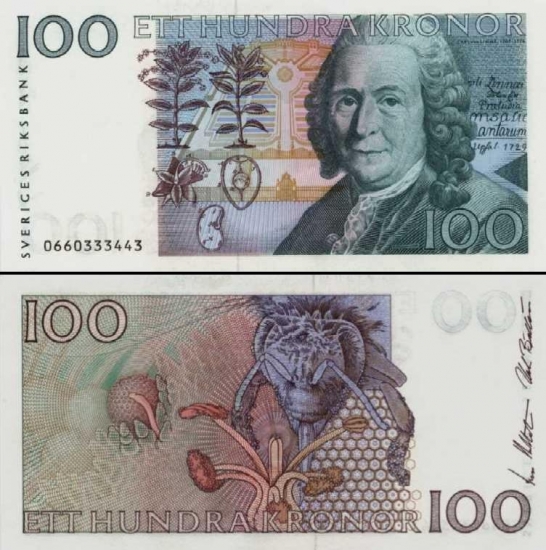 100 Švedijos kronų.