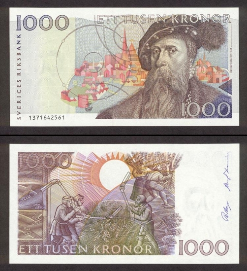 1000 Švedijos kronų.