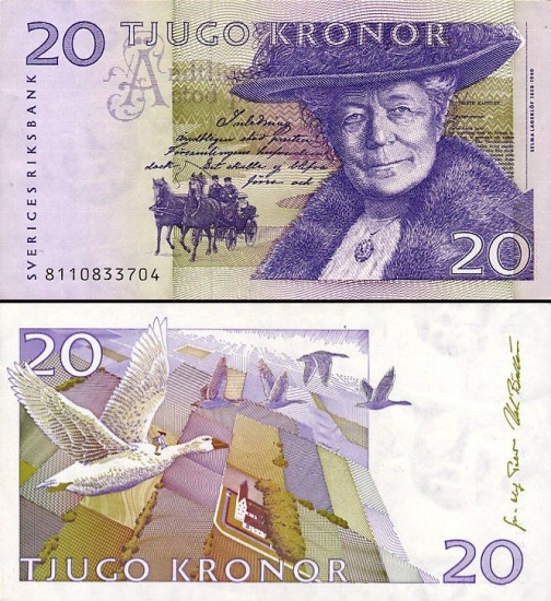 20 Švedijos kronų.