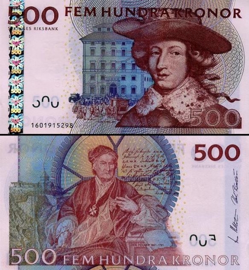 500 Švedijos kronų.