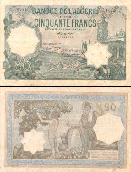 50 Alžyro frankų.