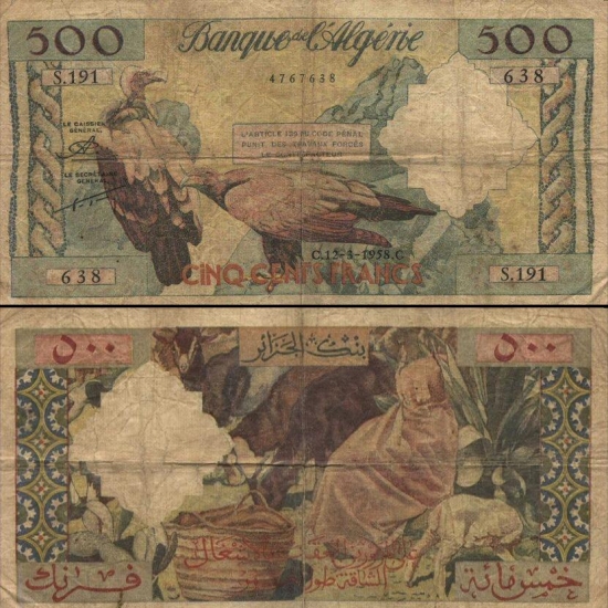 500 Alžyro frankų.