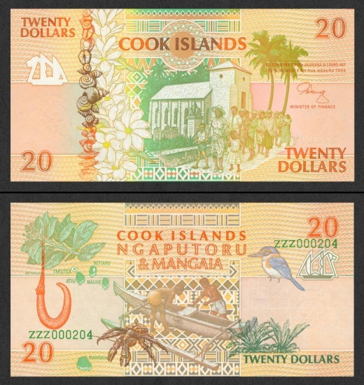 20 Kuko salų dolerių.