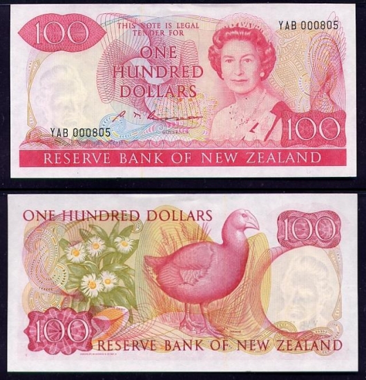 100 Naujosios Zelandijos dolerių.