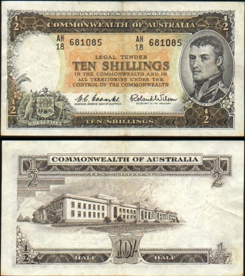 10 Australijos šilingų.