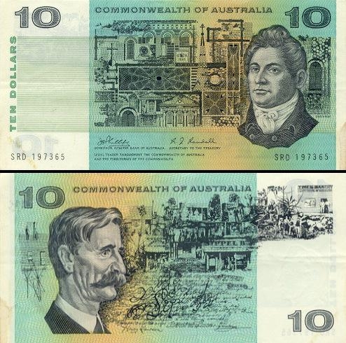 10 Australijos dolerių.