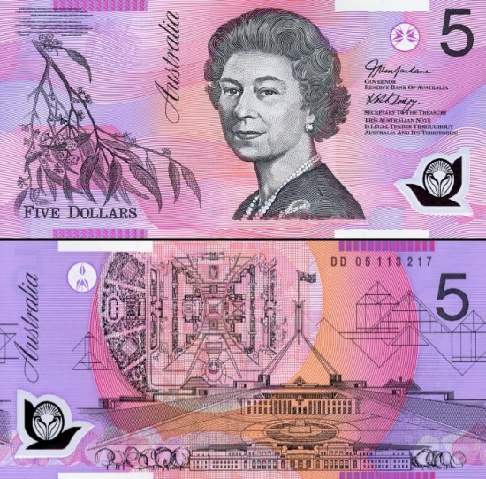 5 Australijos doleriai.