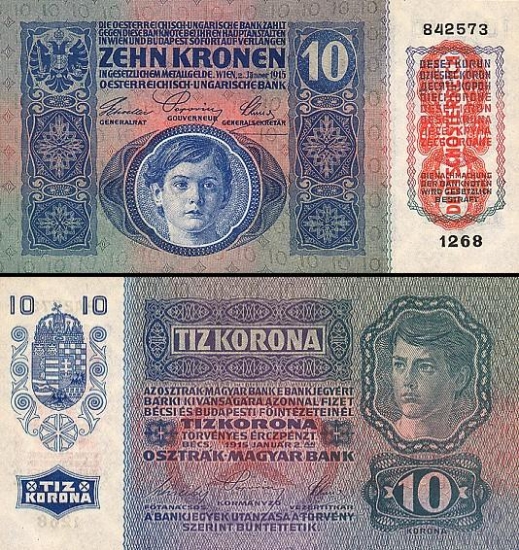 10 Austrijos kronų.