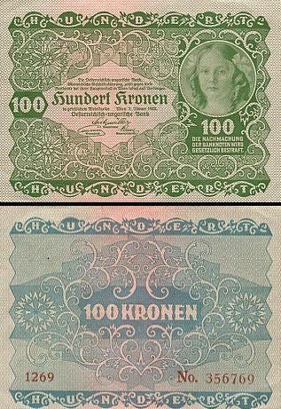 100 Austrijos kronų.