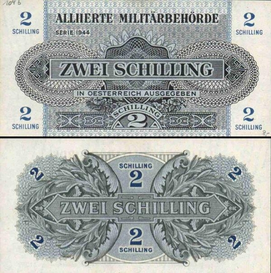 2 Austrijos šilingai.
