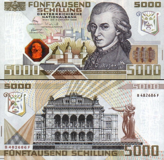 5000 Austrijos šilingų.