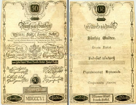 50 Austrijos guldenų.