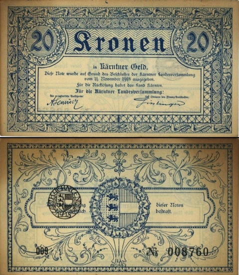 20 Austrijos kronų.