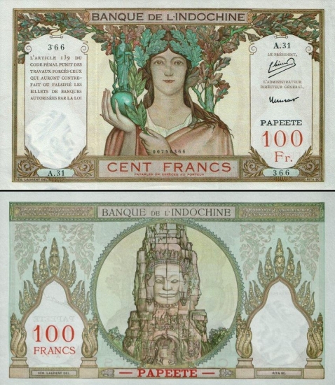 100 Taičio frankų.