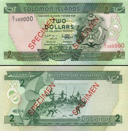 2 Saliamono salų doleriai. 