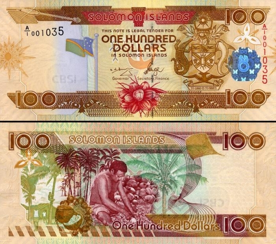 100 Saliamono salų dolerių.