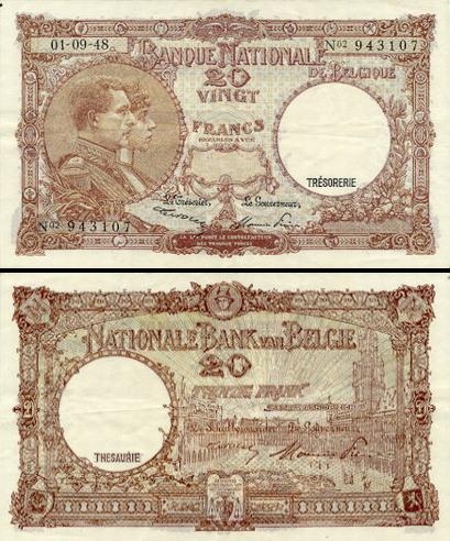 20 Belgijos frankų.