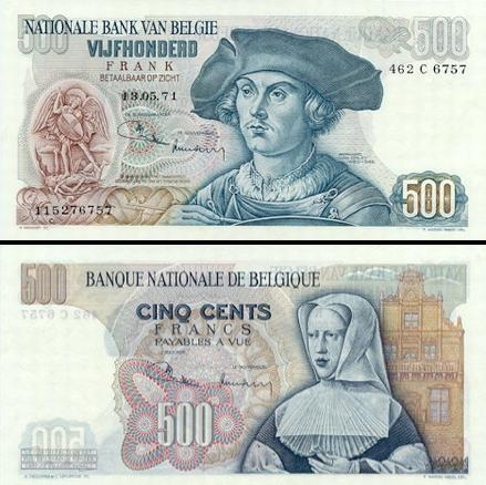 500 Belgijos frankų.