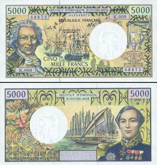 5000 Prancūzijos Polinezijos ir Okeanijos frankų.