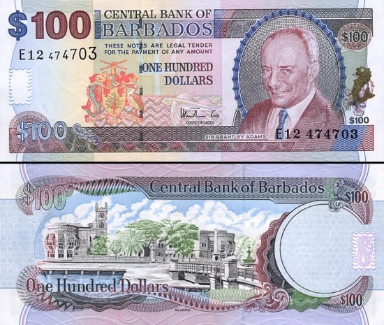 100 Barbadoso dolerių. 