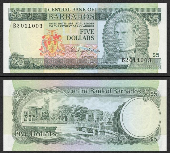 5 Barbadoso doleriai. 