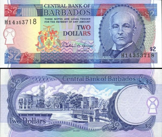2 Barbadoso doleriai. 