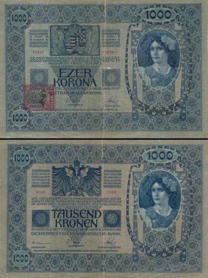 1000 Čekoslovakijos kronų.