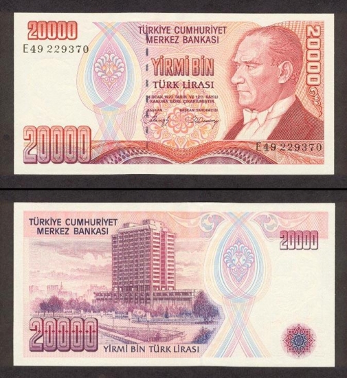 20000 Turkijos lirų.