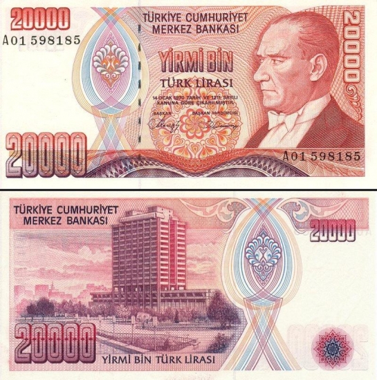 20000 Turkijos lirų.
