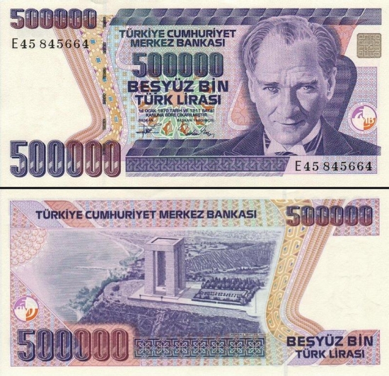 500000 Turkijos lirų.