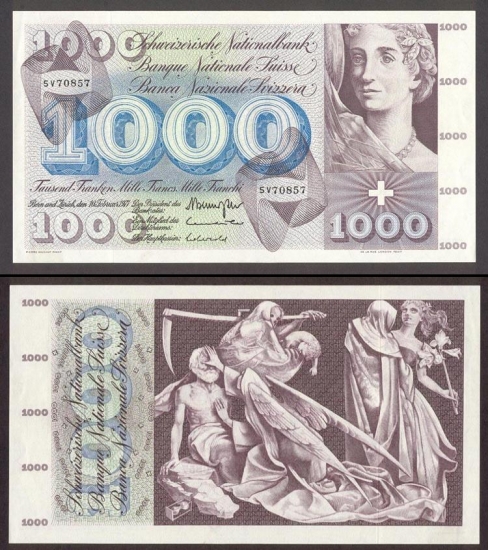 1000 Šveicarijos frankų.