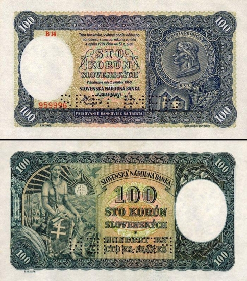 100 Slovakijos kronų.