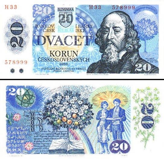 20 Slovakijos kronų.