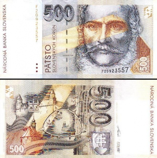 500 Slovakijos kronų.