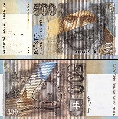 500 Slovakijos kronų.