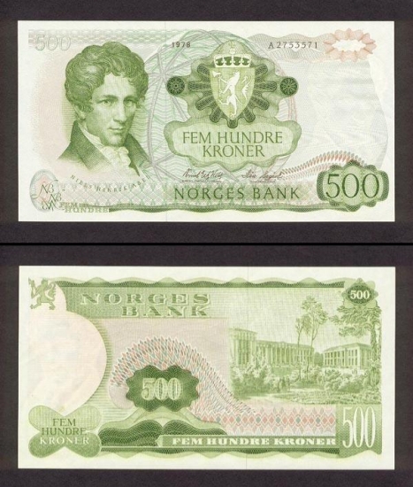 500 Norvegijos kronų.