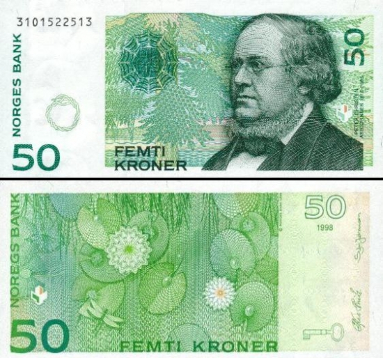 50 Norvegijos kronų.