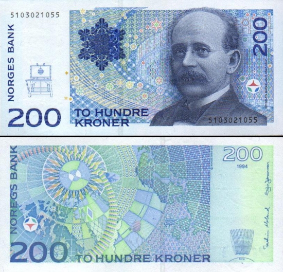 200 Norvegijos kronų.