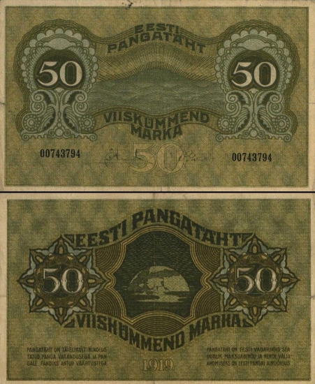 50 Estijos markių.