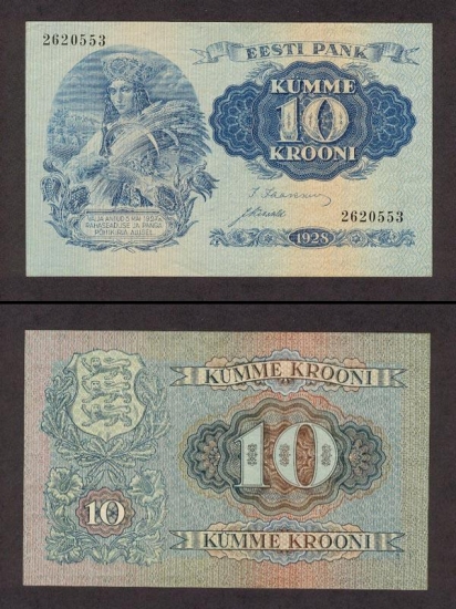10 Estijos kronų.