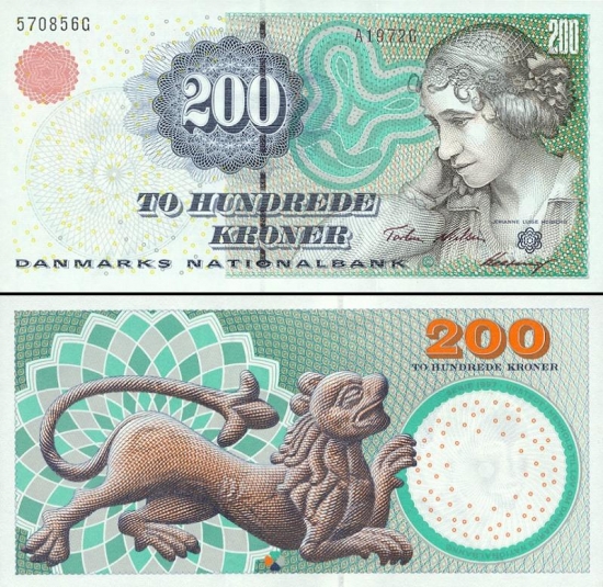 200 Danijos kronų.